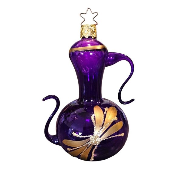 Vintage MCM Old World Christmas‎ OWC Purple Cruet Blown Glass Ornament Delicate - Picture 1 of 10